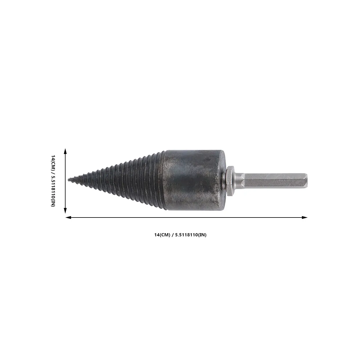 38Mm Hexagonal Handle Firewood Drill Bit Carbon Steel Forging High Hardness Super Toughness Long Service Life Wood Splitting