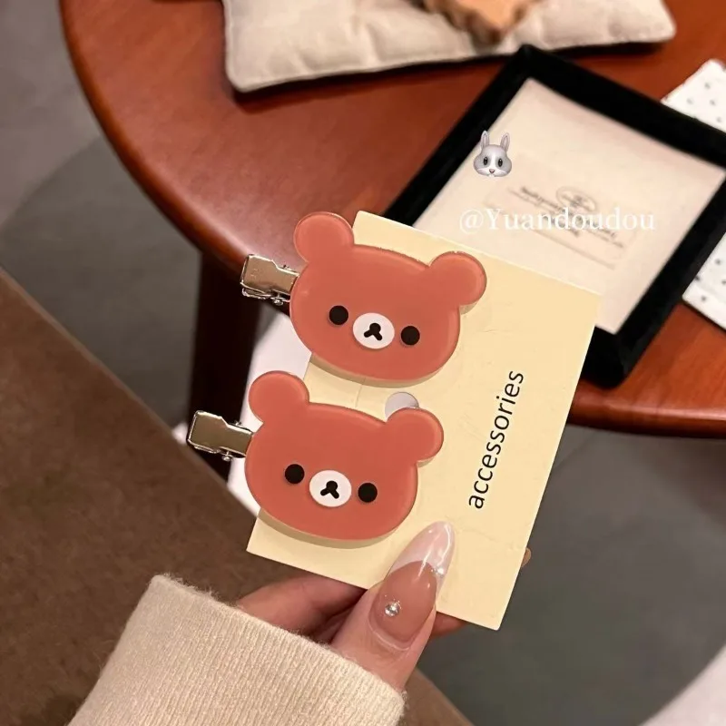 ใหม่ Rilakkuma หวานอุปกรณ์เสริมผมสาวน่ารัก Hairpin Kawaii Bangs คลิปการ์ตูนอะนิเมะอนุพันธ์อุปกรณ์ต่อพ่วงคลิปของขวัญ