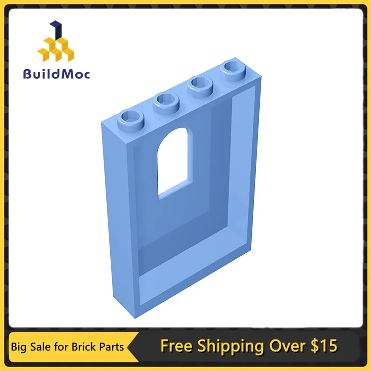 1Pc MOC Parts 60808 Panel 1 x 4 x 5 Wall with Window Compatible Bricks DIY Assmble Building Blocks Particle Kid Puzzle Toy Gift