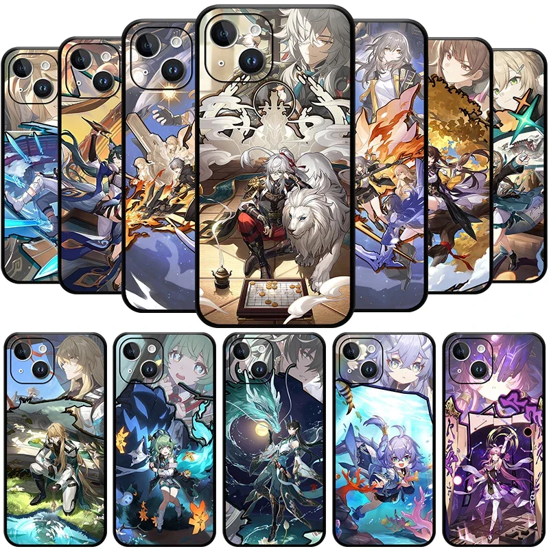 Honkai Star Rail Jing Yuan Huohuo Bailu Luocha Fu Xuan Phone Case for IPhone 15 14 13 12 11 Pro Max Mini XSMax  SE3 2 7 8 Plus