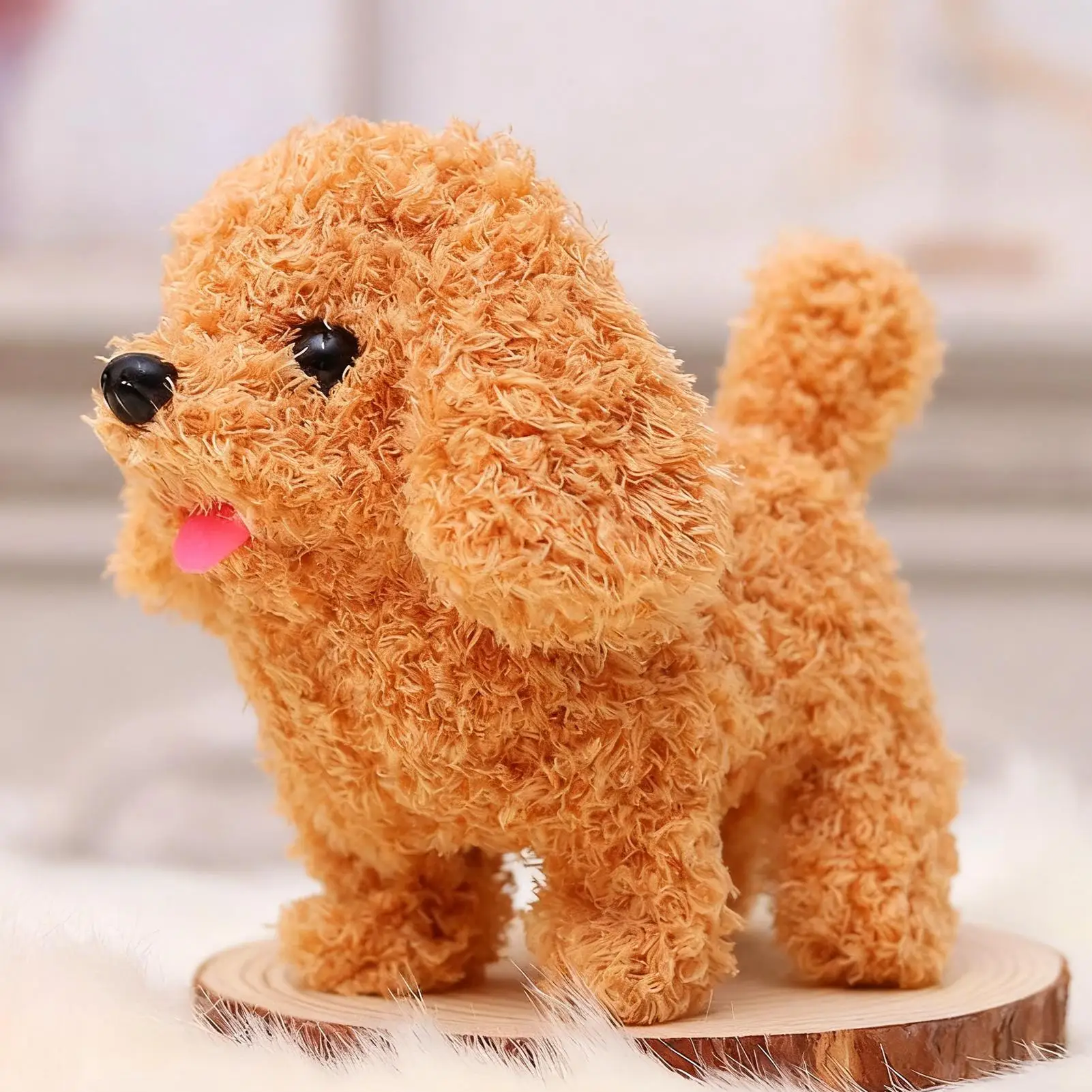 18CM nuevo Robot de peluche cachorro caminando cachorro interactivo juguete de peluche cola de ladridos Wagging cachorro simulado adultos niños