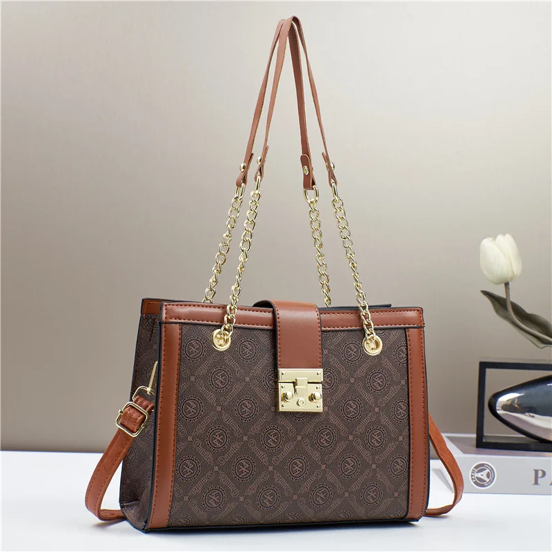 2025년 명품 디자이너 여성용 가죽 프린트 모노그램 싱글 숄더 스트래들 백 여성 숄더백