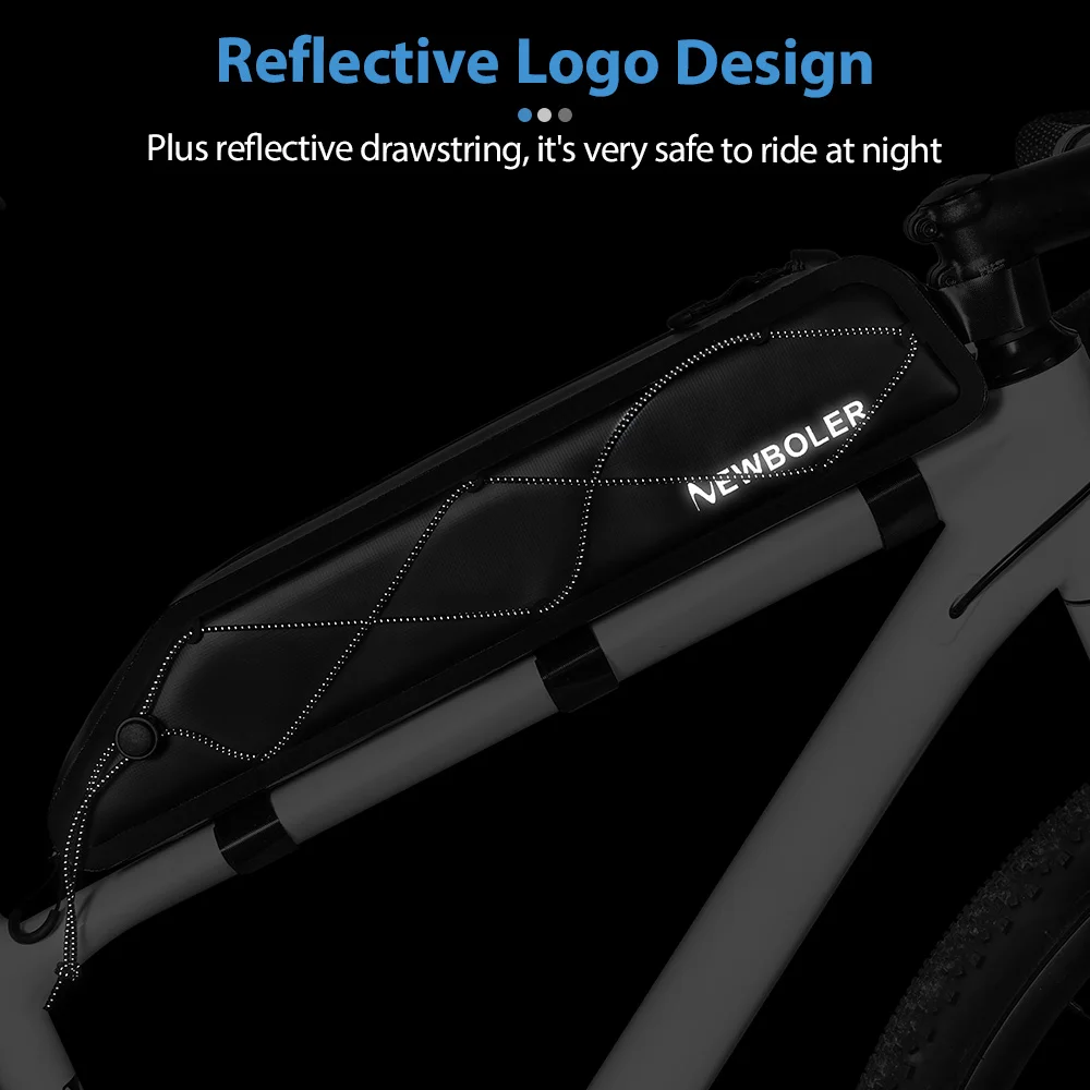 NEWBOLER 2L Fahrradtasche, tragbare Rahmentasche für den Vorderrohr, MTB-Rennrad-Gepäcktasche, große Kapazität, ultraleichte Fahrradtasche – Detail 11