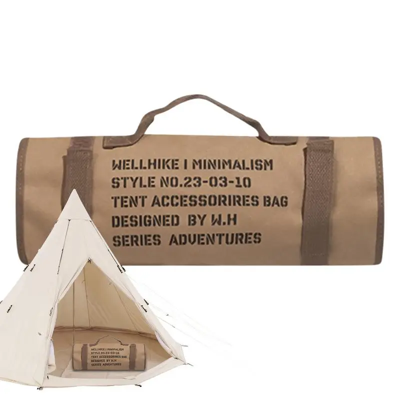 

Camping Stake Bag Heavy Duty Storage Bag Tent Pole Pegs Holder Pouch Ground Stakes Carry Case Portable Hammer Nail Pouch For