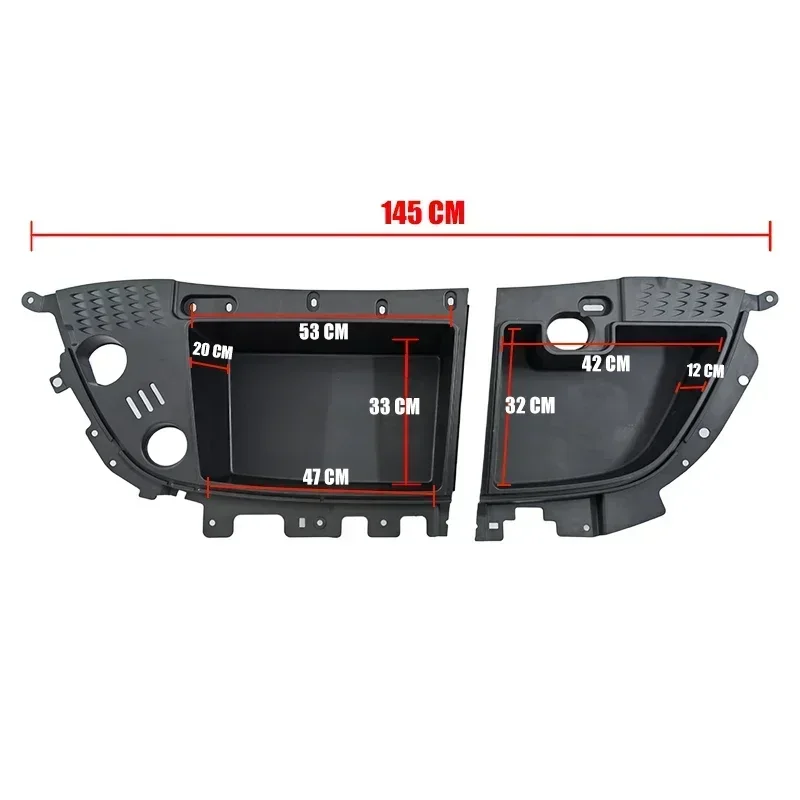 Per BYD ATTO3 EV Car Front Trunk Organizer Box Left timone Engine Room Storage Box accessorio Atto3 di grande capacità