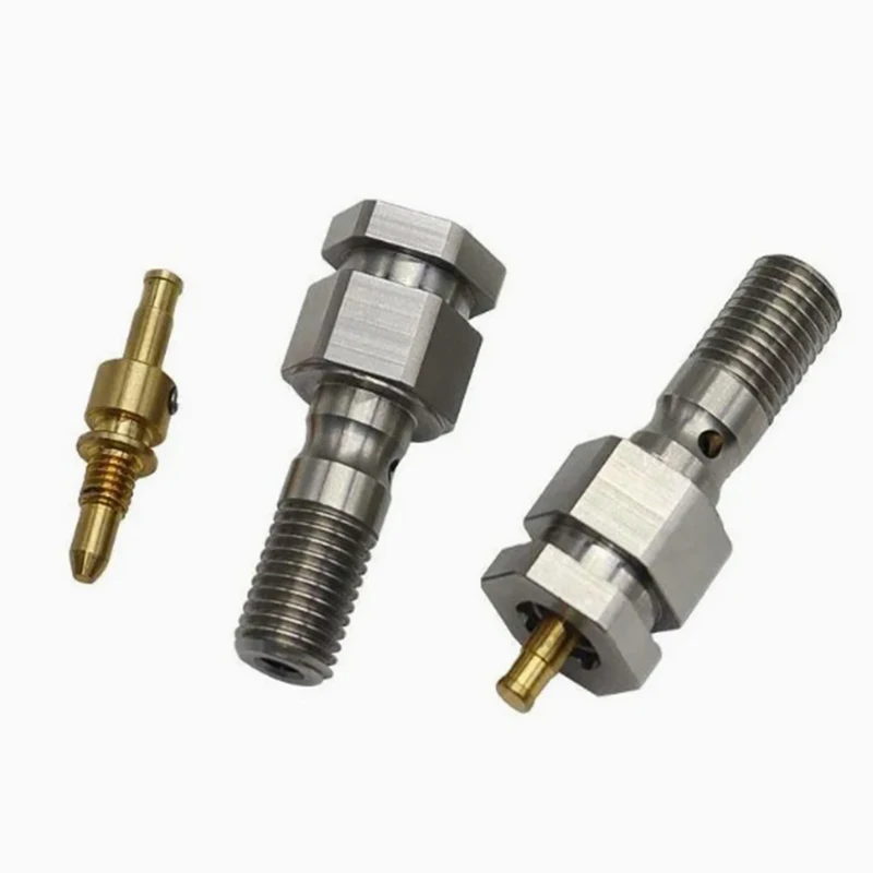 

Mechanical Processing Steel CNC Service Precision machined threaded connection components kit made of stainless steel and brass