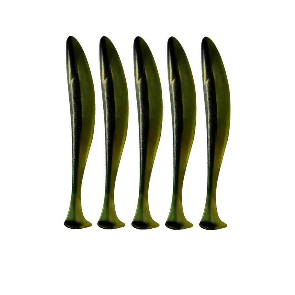 Angeln Locken 55mm 70mm 90mm T Schwanz Wurm Weichen Köder Jigging Wobbler Tackle Bass Hecht Künstliche silikon Swimbait – Detail 10
