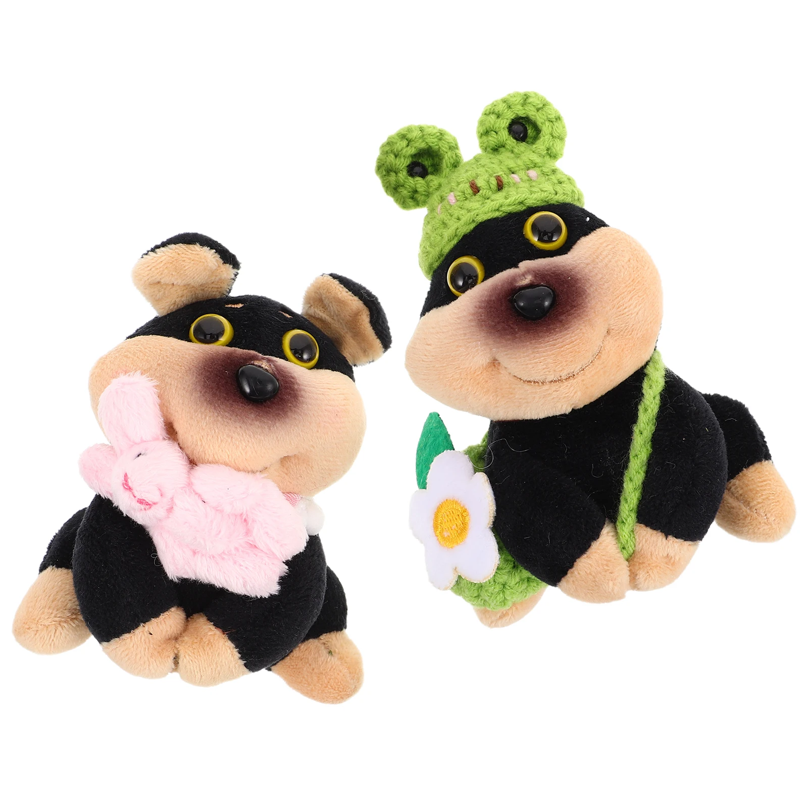 

2Pcs Dashboard Decorations Bee Dog Toys Central Screen Ornaments Car Accessories Durable Materials Easy Installation