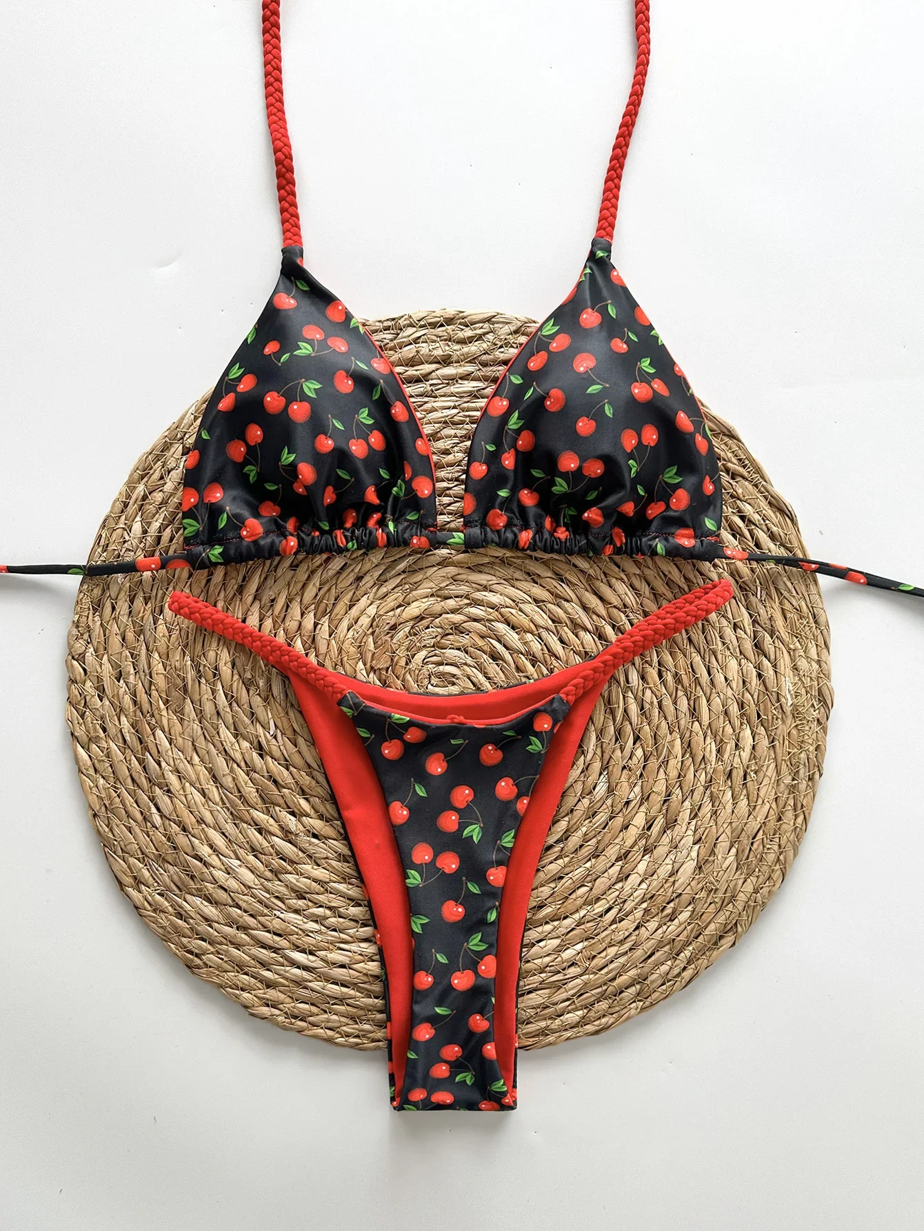 Bikini Push Up Segitiga Seksi Baju Renang Tali Dasi Wanita Pakaian Renang Thong Bikini Brasil Pakaian Mandi Perban Pakaian Pantai Biquini