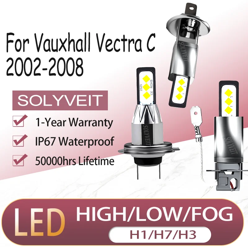 

Improved Night Visibility reliable H1 H7 H3 HIGH LOW FOG LED HEADLIGHTS For Vauxhall Vectra C 2002 2003 2004 2005 2006 2007 2008