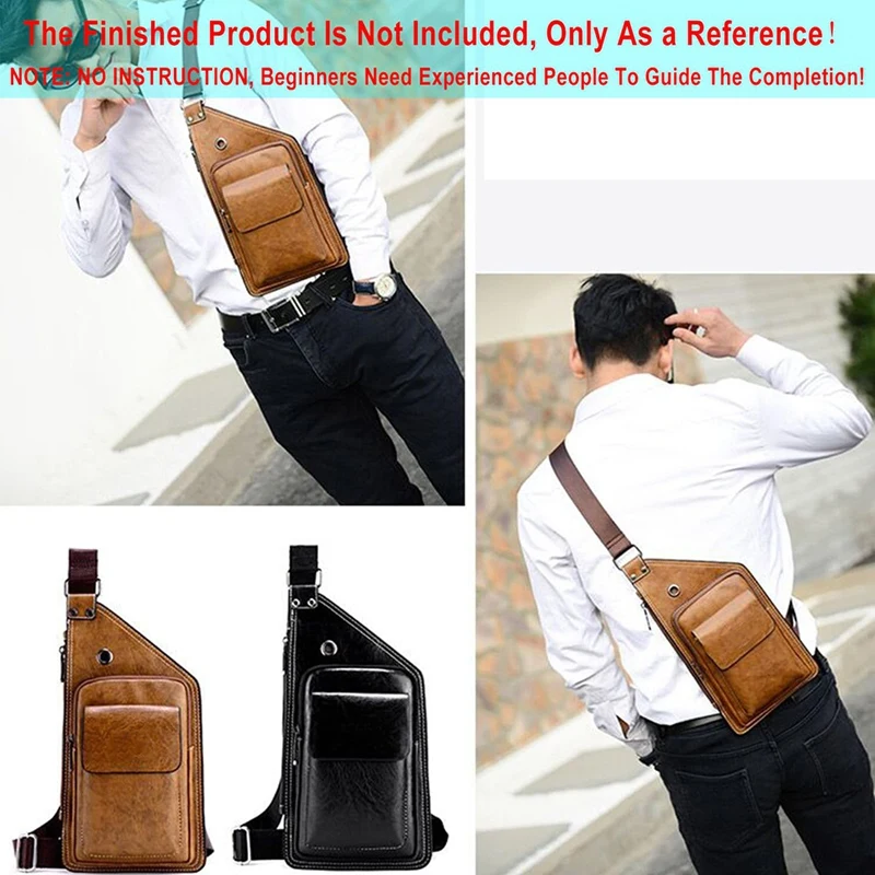 Couro Padrão Sling Bag, Acrílico Modelo para Capacidade Crossbody Mochila