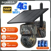 INQMEGA 5MP 4G/WIFI cámara de seguridad inalámbrica Solar cámara de Monitor Solar para exteriores cámara de visión nocturna a Color cámara de detección PIR