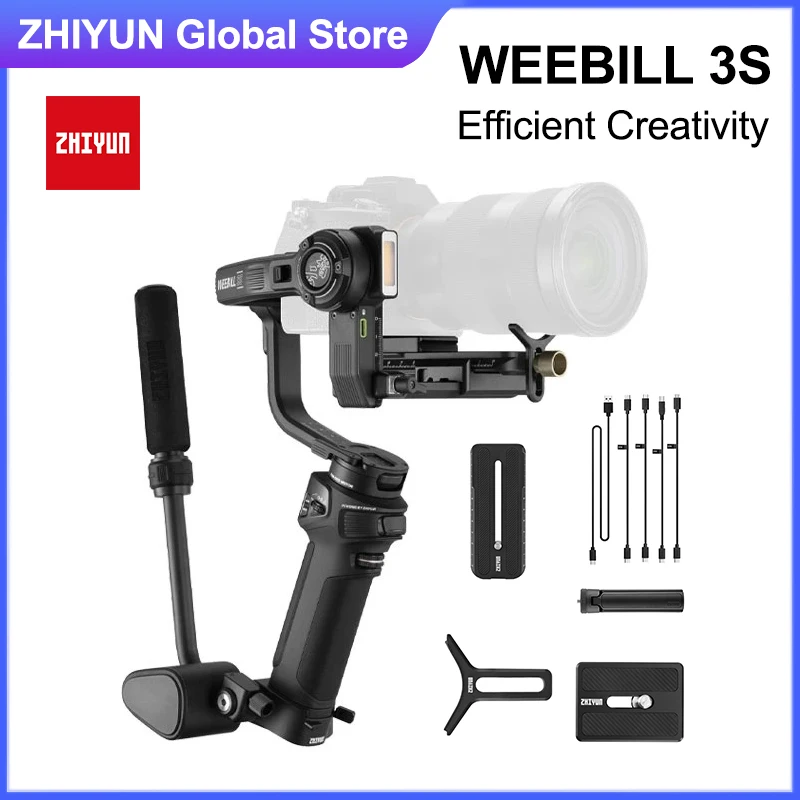 ZHIYUN Weebill 3S Weebill 3 S 3-Axis Handheld Camera Gimbal Stabilizer for DSLR Mirrorless Cameras for Canon/Nikon/Sony/Lumix