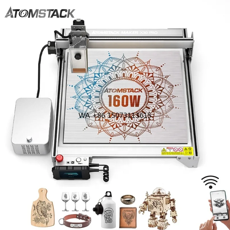 

ATOMSTACK X30 Pro 160W with Air Assist WIFI Control CNC Machine Wood MDF Cutting Glass Granite Metal Laser Cutting Machines