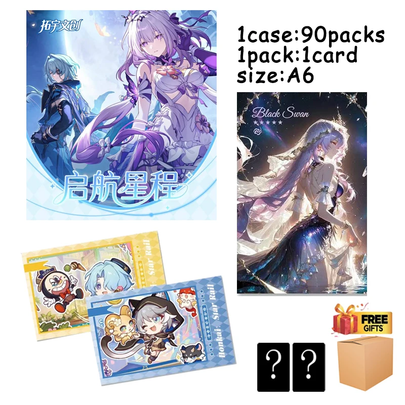 

2025 Limited Honkai Star Rail Colored Paper Set A6 Standard 90 Pictures High Transparency Anime Gift