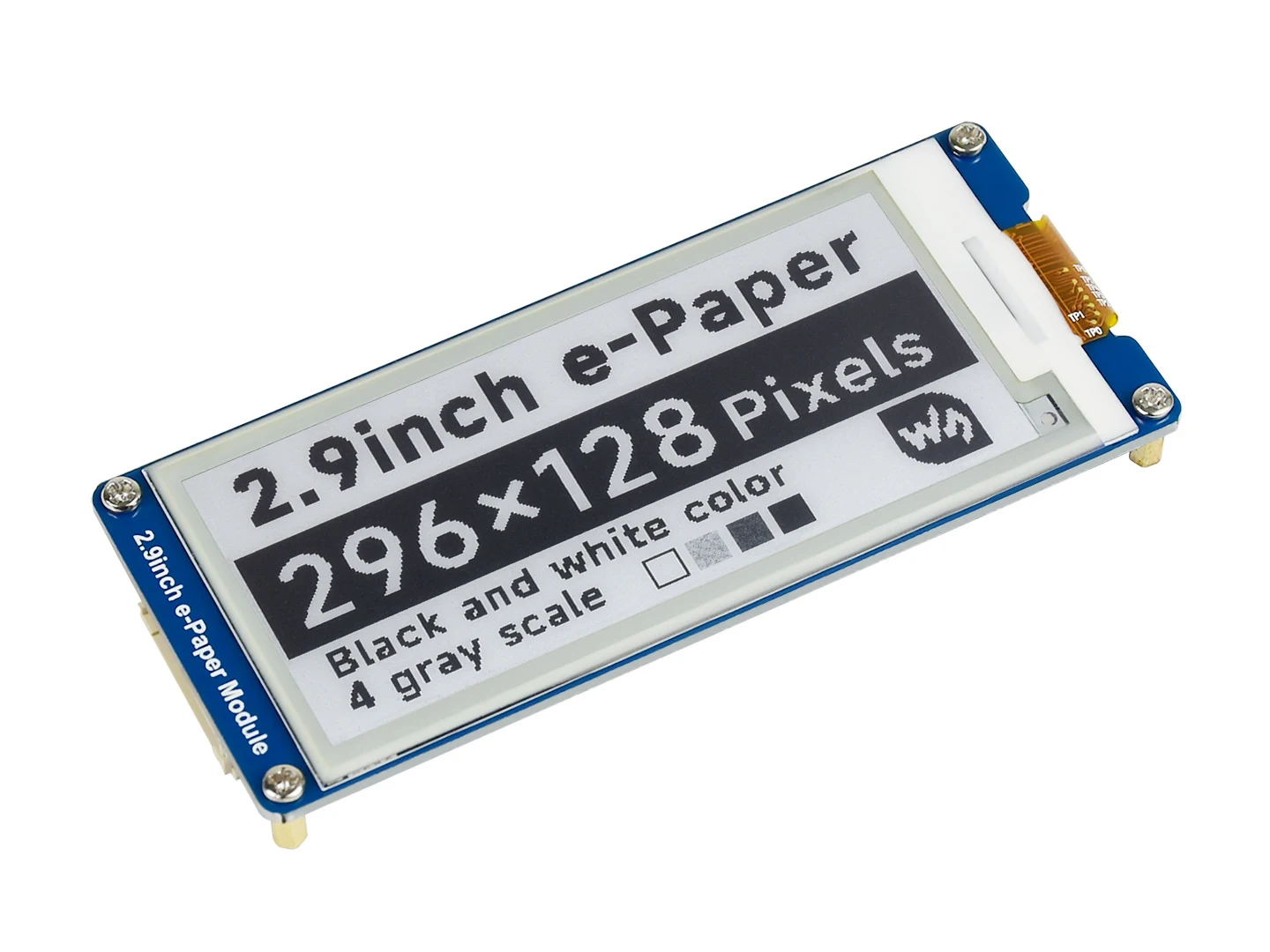 Waveshare 2,9 inch E-Ink-displaymodule zwart/wit twee kleuren, 296×128, E-Paper-schermmodule voor Raspberry Pi