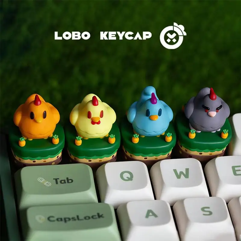Stardew Valley Farm Chicken Design Resin Artisan Keycap Single Custom Personality Key Cap MX Switch Mechanical Gaming Keyboard