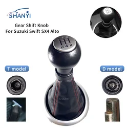 Carro Engrenagem Shift Knob Shifter, Alavanca Vara Knob, Bucha Capa Poeira para Suzuki Swift 2005-2010, Suzuki S-Cruz SX4 ALTO