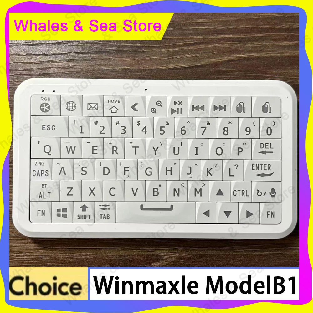 

Winmaxle ModelB1 Mini Keyboard Wireless 2.4G Bluetooth Smart Keyboard RGB Multi-system Compatible Portable Handheld Keyboard