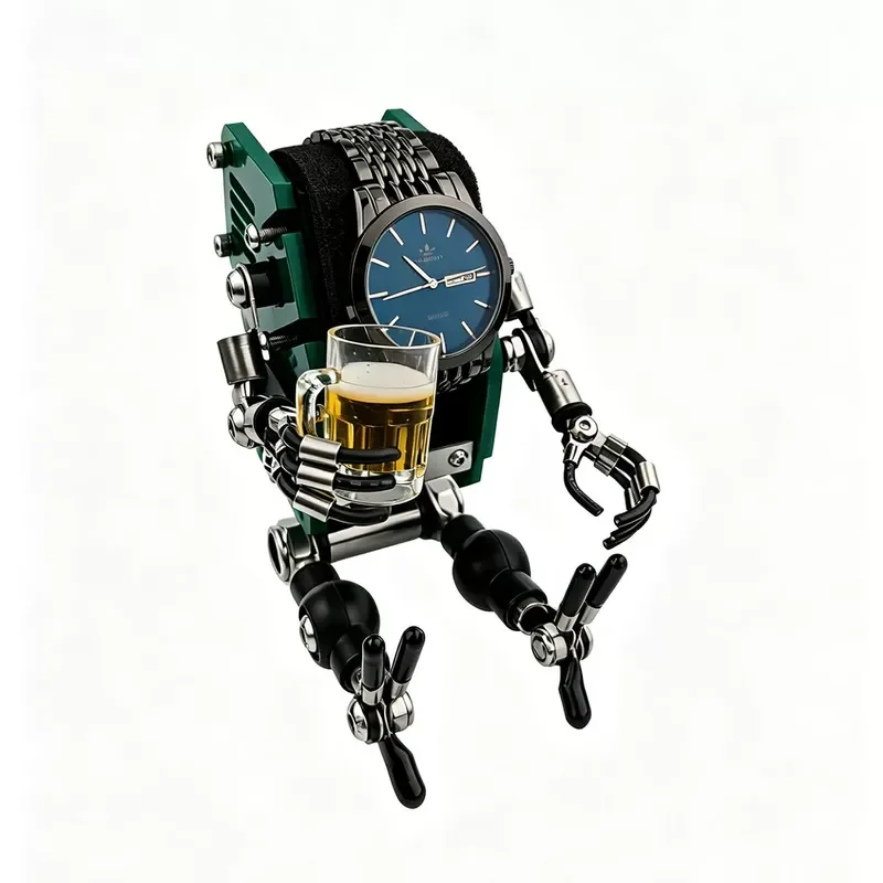 Elevate Your Desktop Setup with This Innovative Tide Play Robot Watch Holder, A Perfect Blend of Functionality and Futuristic