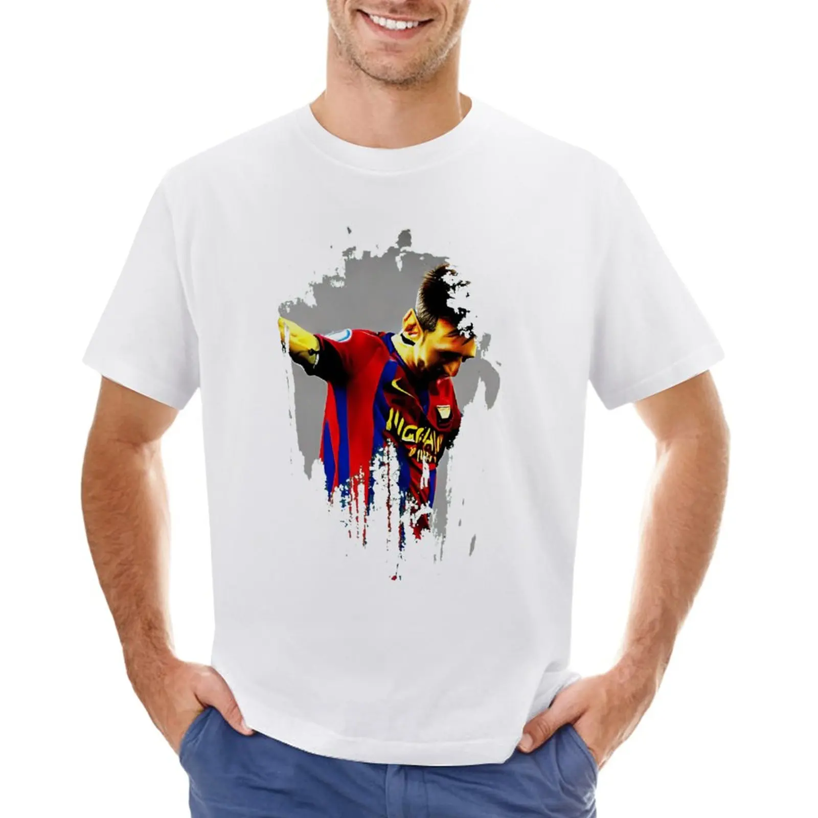 Engraçado gráfico esportes t-shirts, Fitness de qualidade superior, Leão, Andrés, Messi, Argentina No.10, CABRA, Caricatura 47