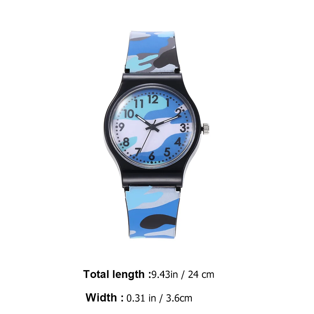 1Pcs Children Quartz Camouflage Watch Durable Waterproof Adjustable Kids Cool Watch Gift Practical Outdoor Use