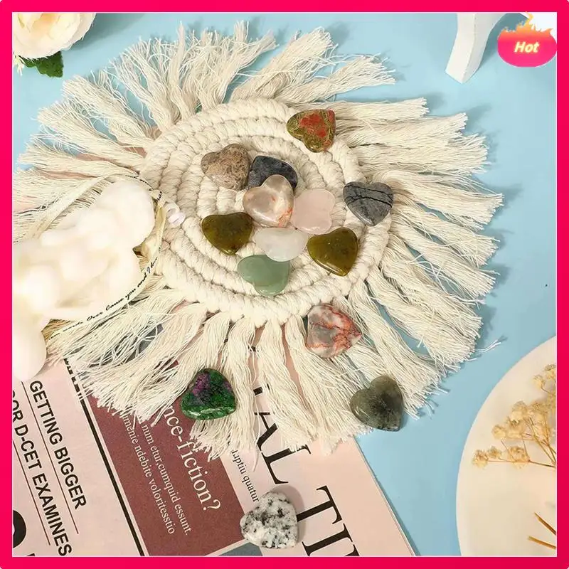 

ABYP 72Pcs Heart Stone Worry Stone Heart Rock Healing Gemstone Crystal Bulk 0.8 Inch 20Mm Assorted Mini Love Carved Stone