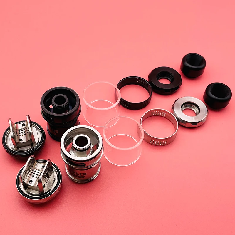 DSX Kylin Rebuildable Tanque E-cigarro, Mini V2 RTA Atomizador, Single Coil, 3ml, 5ml, 24,4mm, 316SS, Zeus X Rta