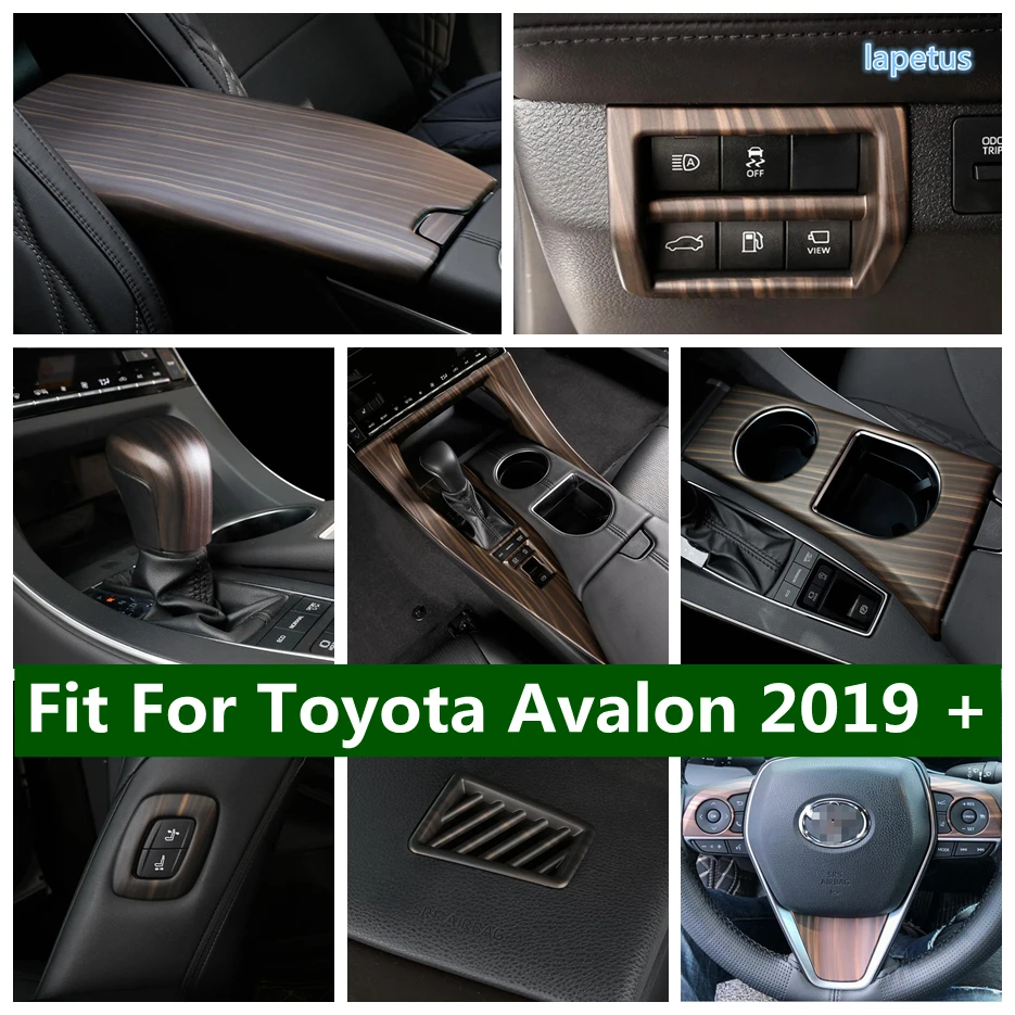 

Water Cup Holder / Gear Lever Shift Knob / Central Armrest Box Protective / Window Lift Cover Trim For Toyota Avalon 2019 - 2023