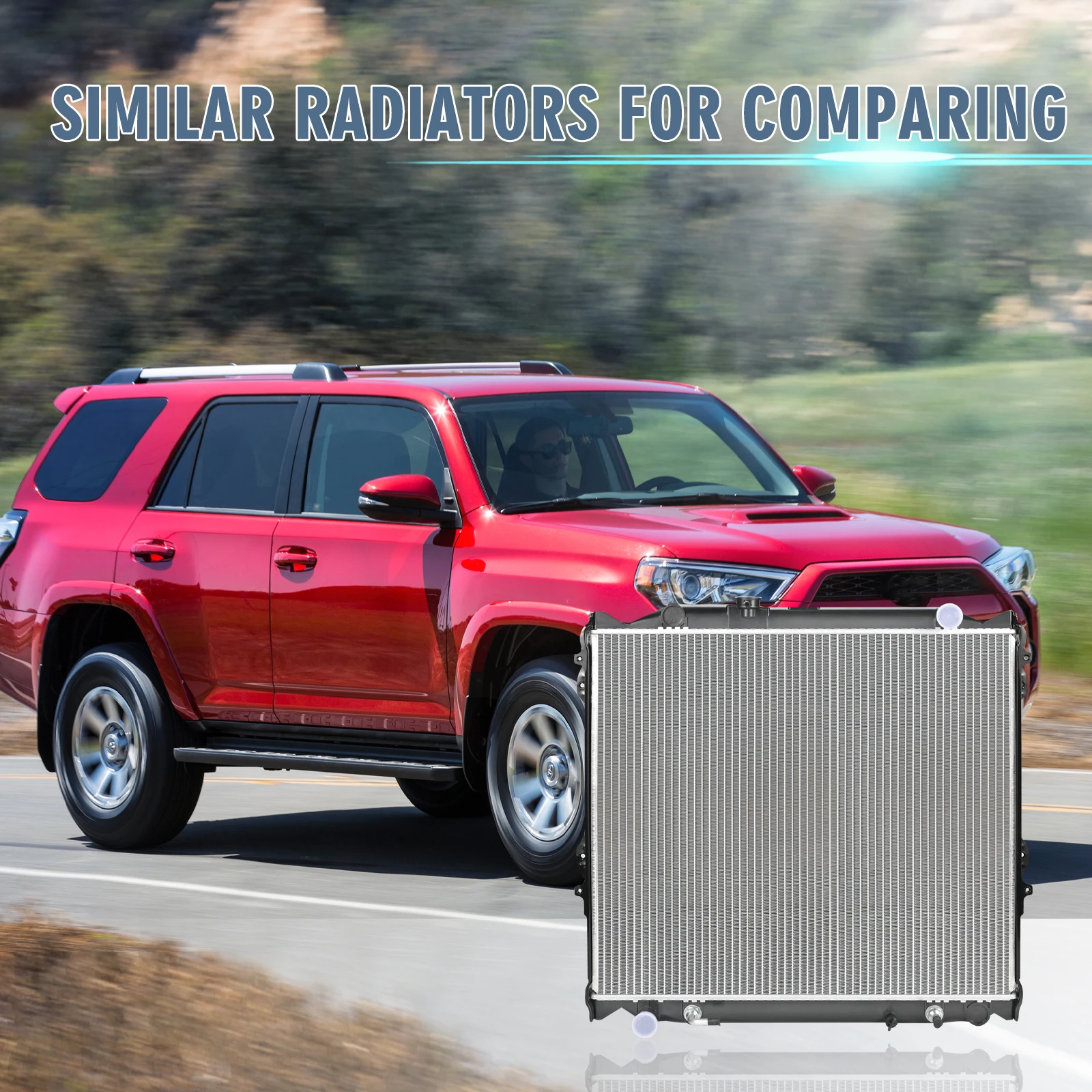 

Car Aluminium Radiator for 1996-2002 Toyota 4Runner, 2.7L 3.4L V6, GAS, 1998