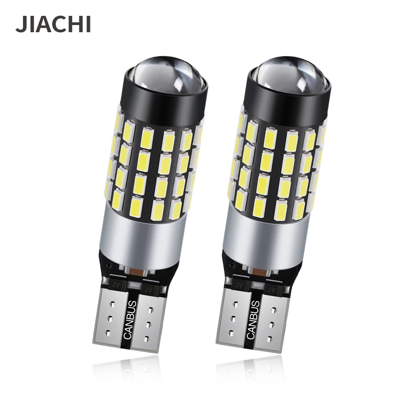 Jiachi 100PCS Wholesale T10 W5W 194 501 Led Canbus No Error Car Interior Light T10 3014 54SMD Pure White Instrument Bulb Lamps