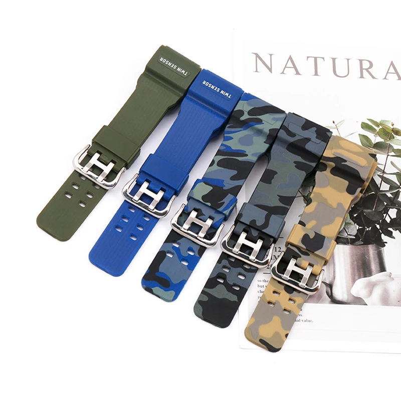 

Watch accessories for Small Mud King GG-1000 GWG-100 GSG-100 resin strap Unisex