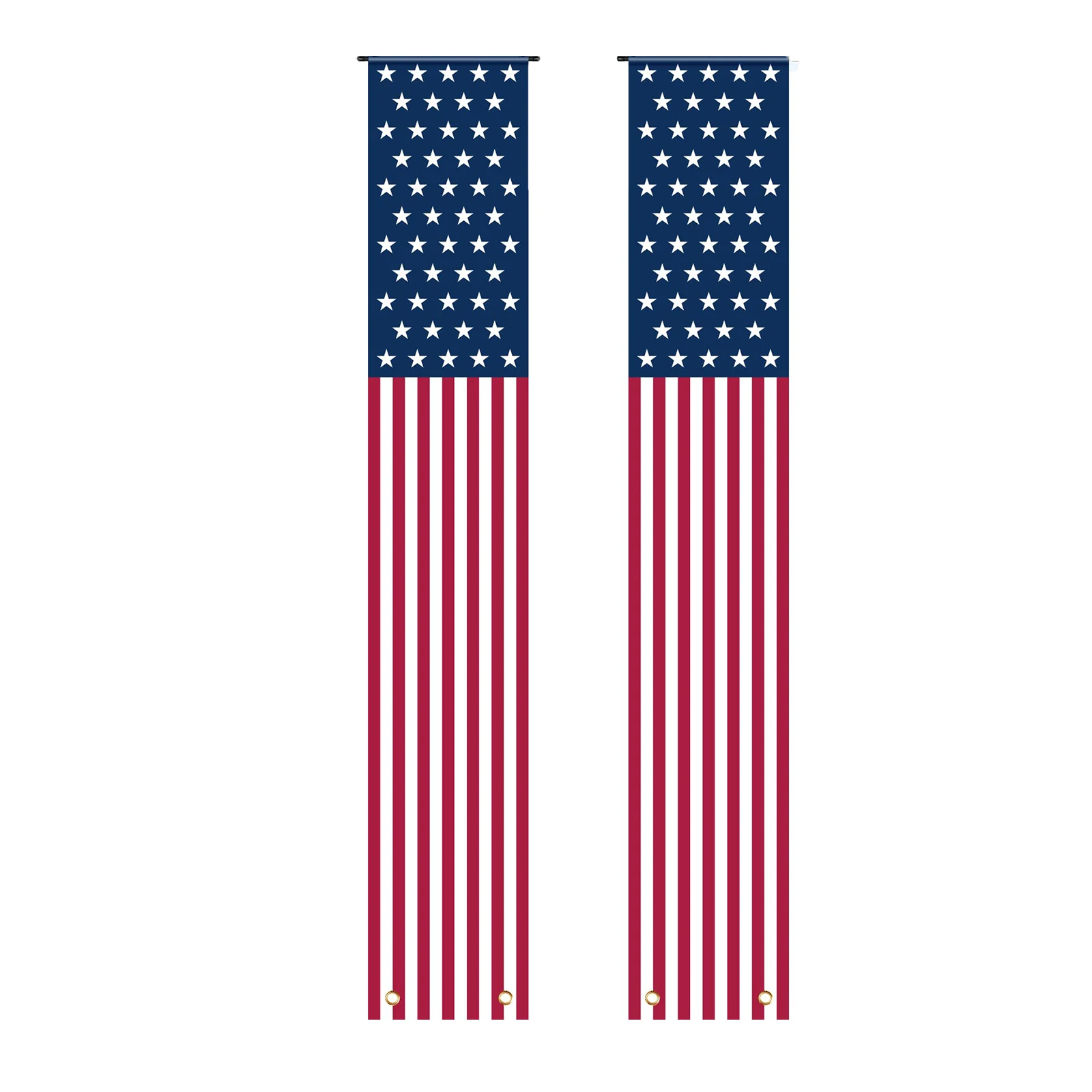 Flag Door Banner Hanging Pennant Star Stripe Vertical Waterproof Fabric Independence Day Front Porch Patio Home Holiday Party