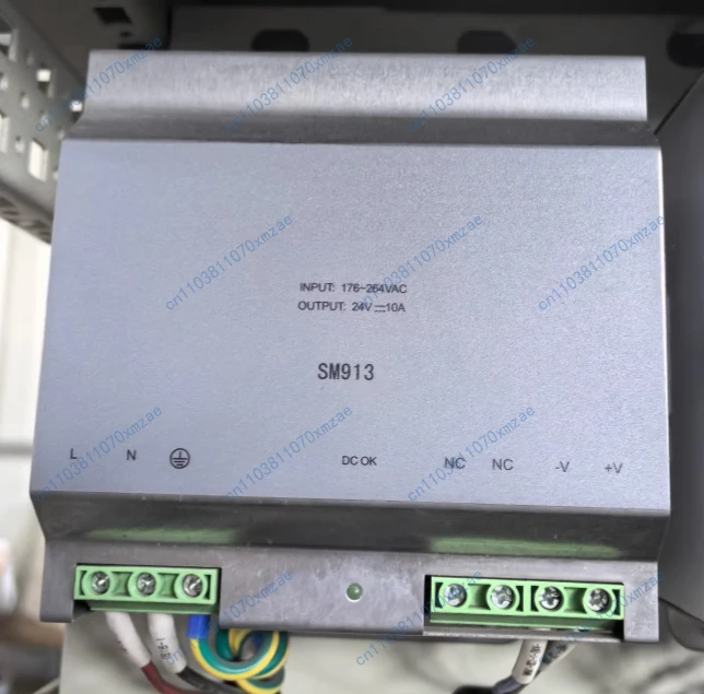 

SM913 power switch, 24V output 10A, input voltage 176-264VAC test OK