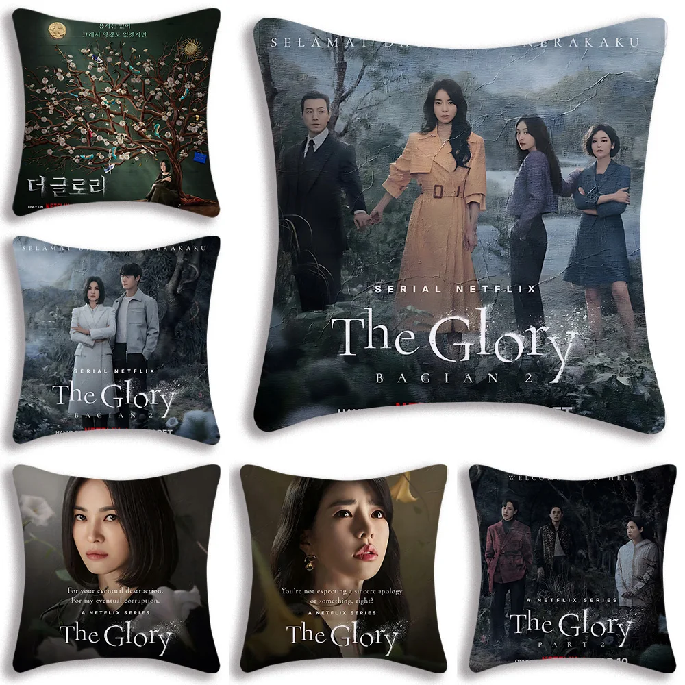 

The GloryS Drama Pillow Covers Cartoon Sofa Decorative Home Double-sided Printing Short Plush Cute Cushion Cover