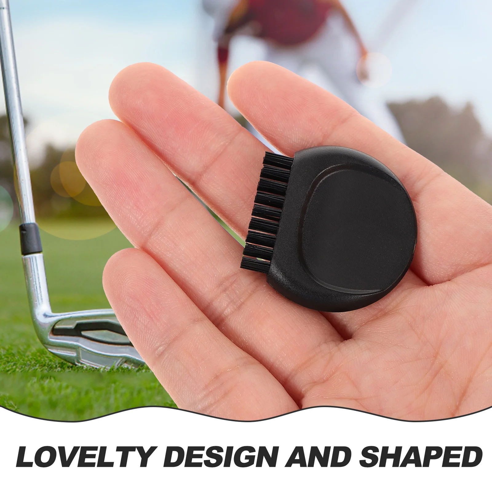

4pcs Golf Cleaning Brush Tool Compact Portable Red Black Golf Ball Cleaner Club Groove Golfer Equipment Accessory
