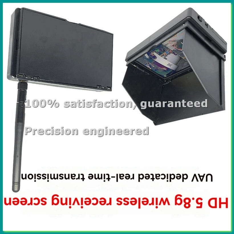 

4.3 Inch FPV Monitor 5.8G 48CH 16:9 NTSC/PAL 480x272 5645MHz-5945MHz Build-in Battery for RC Drone Racing-PZZW