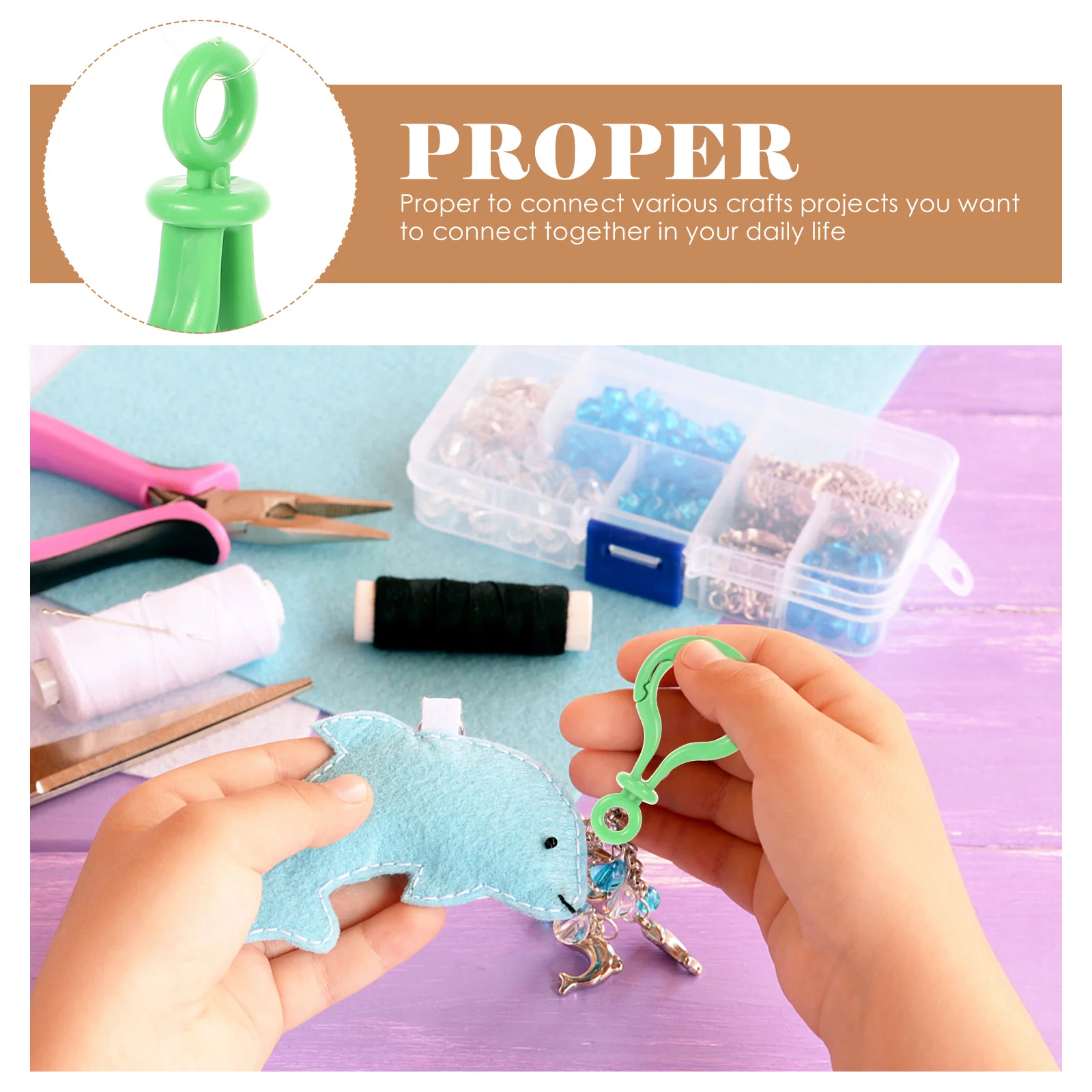 

50Pcs Durable Plastic Lobster Clasps Keychain Accessories Clips for DIY Jewelry Making Bracelets Pendants Keychain Accessories