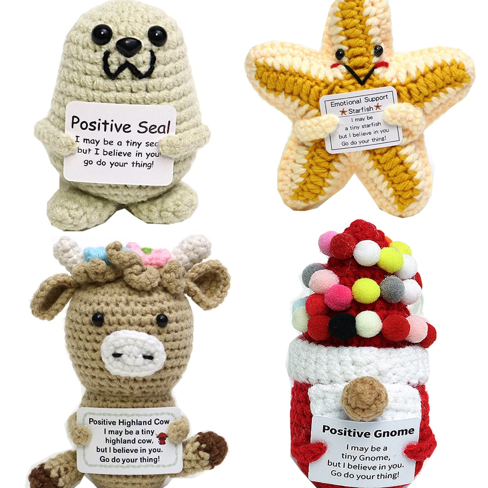 

Creative Crochet Animal Doll Cute Emotional Support Knitting Doll Friends Gift