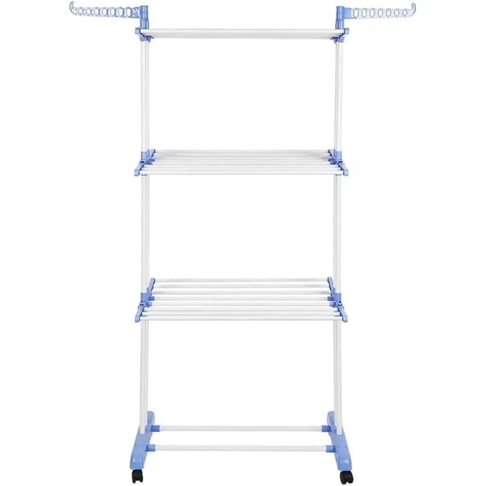 

Многоярусная складная сушилка для белья из нержавеющей стали для балкона - регулируемая и портативная (цвет: латунь)