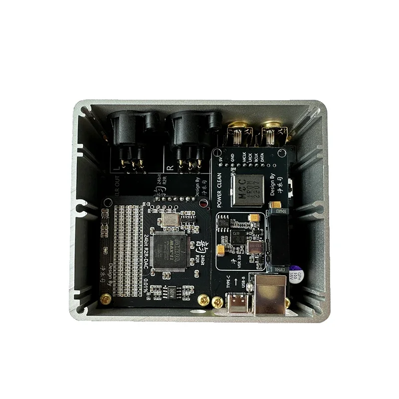 R2R-decoder XLR RCA/3.5LO/4.4LO-uitgang Ondersteunt coaxiale/Bluetooth USB-ingang PCM 24bit Drive-vrij 12V