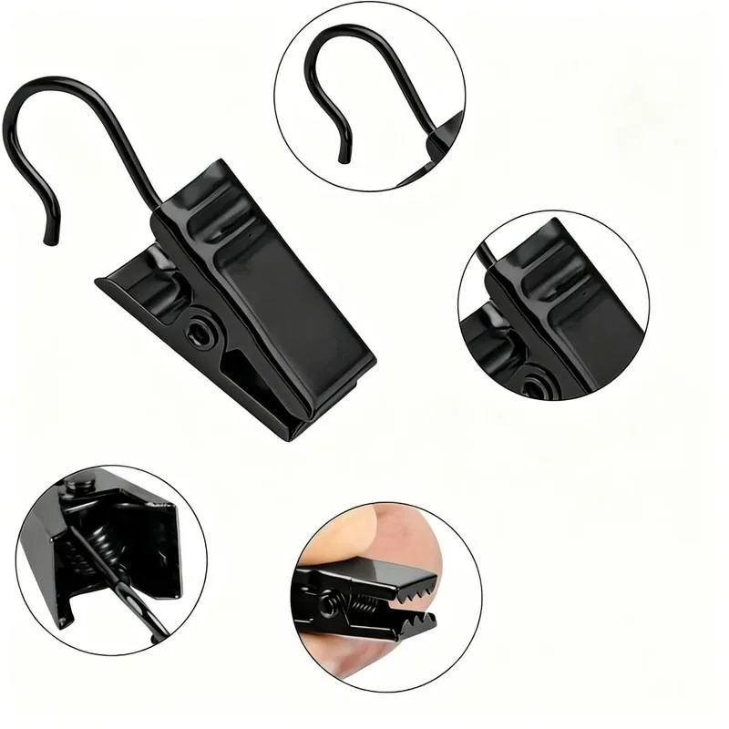 Strong Secure Grip Silver Metal Drapery Pins, 76 pcs, Small Item Hanging, Easy Slide On Rod for Small Item Hanging