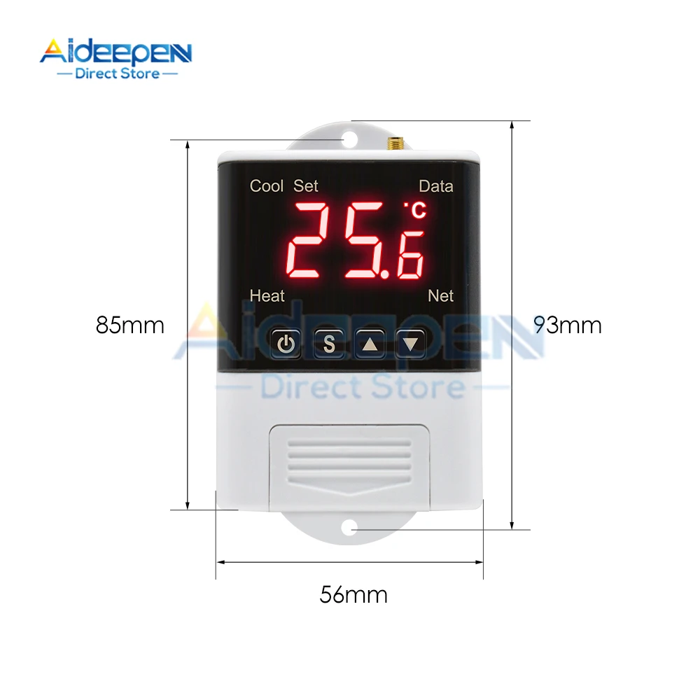 DTC1201 AC 110V 220V Thermostat NTC Sensor Digital Display WiFi Temperature Controller Electronic Digital Thermoregulator W3001