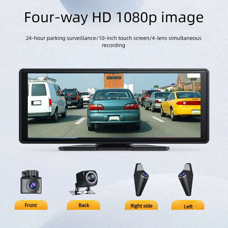

2026 New Model Of Dashcam Features a 13.46 inch car carplay Bluetooth screen with 4K high-definition dual recording and a cent
