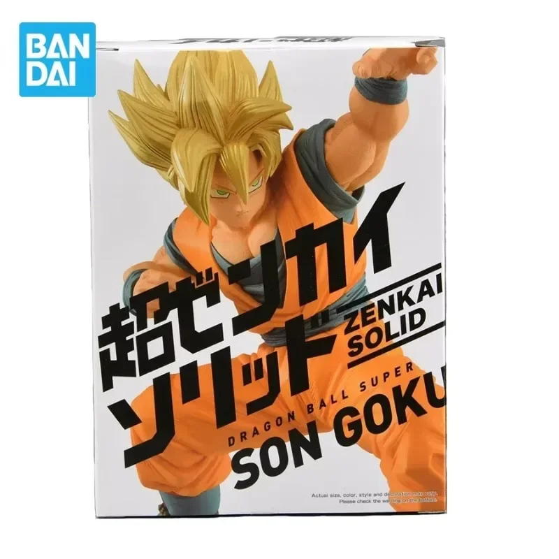 Bandai-Original Dragon Ball Z Action Figures, Solid Son Goku, PVC Anime Figure, Modelo de Coleção, Presente Toy, Banpresto, Zenkai, Em Stock