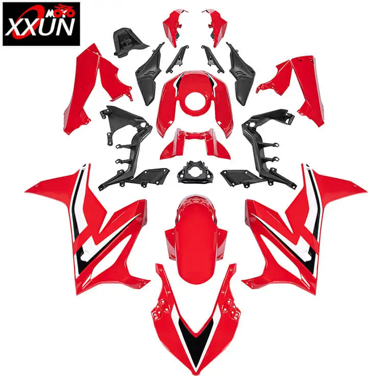 

XXUN Motorcycle Red with Black White Stripe Bodywork Fairing Cowling Kits fit for Honda CBR650R CBR 650R 2021 2022 2023