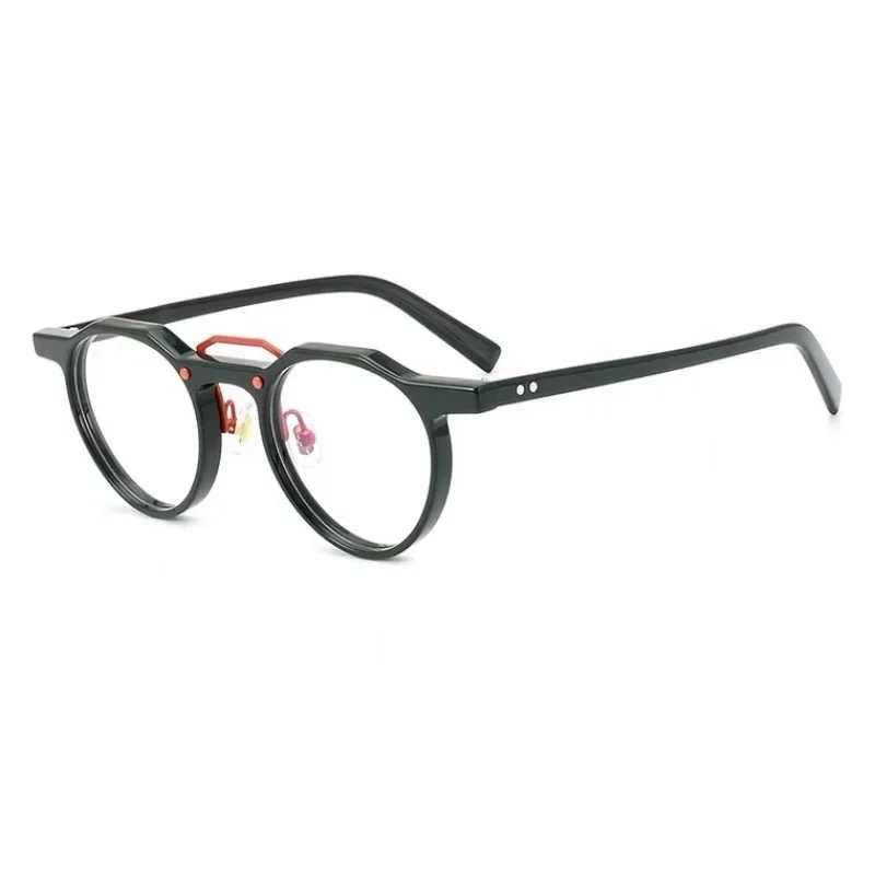 

Handmade light luxury tortoiseshell Japanese, plate glasses frame, retro literary box myopia glasses, ultra-light men's and wom