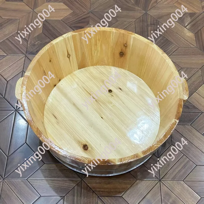 Double Person Wooden Foot Soaking Tub Large Capacity Home Spa Foot Bath Bucket