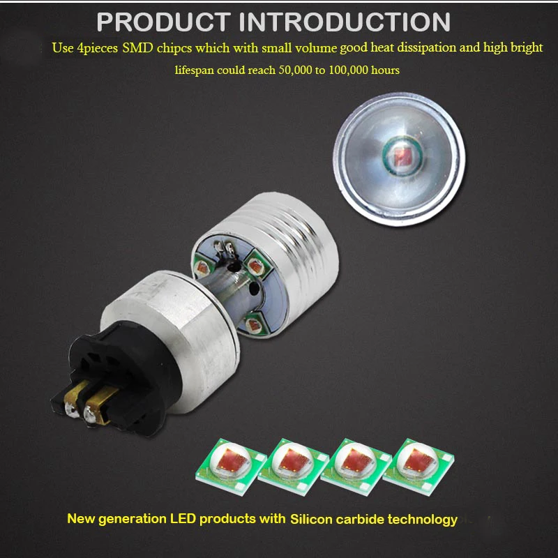 2pcs CANbus Error Free 20W PW24W PWY24W LED Bulbs For Audi BMW  Turn Signal Lights or Daytime Running Lamps White / Amber