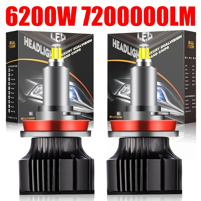

3D 360 CSP H7 LED Light For Projector Lens 6200W 7200000LM Canbus H3 H1 H11 H8 H9 9005 9006 9012 HB3 HB4 HIR2 Car Bulb Fog Light